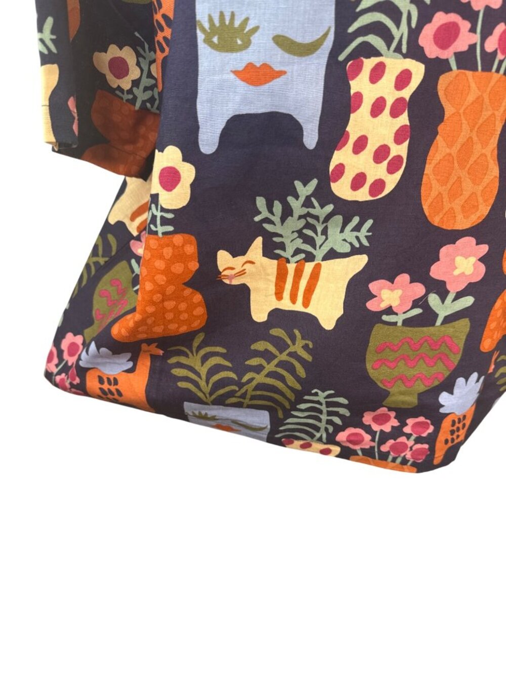 Princess Highway Size 10 Cat Vase Print Top Relaxed Fit Short Sleeve New This ne - Picture 11 of 13